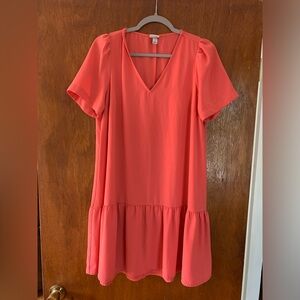 A New Day Coral Shift Dress Size S